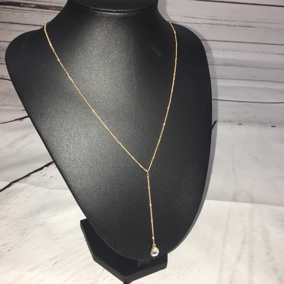 Frasier Sterling Crystal Drop Necklace - Picture 5 of 7